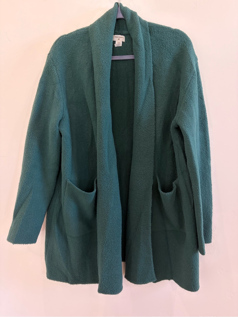 Teal Open-Front Cardigan